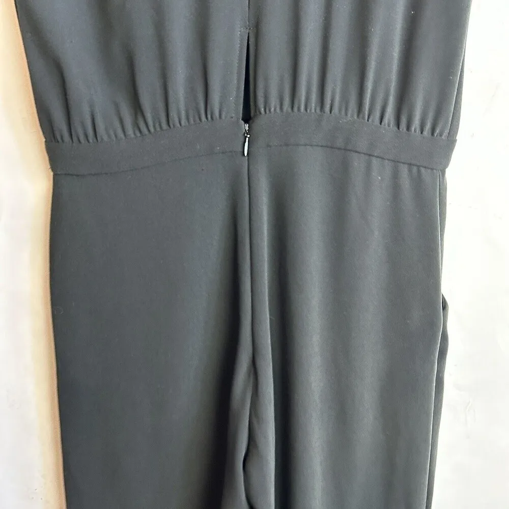 Saloni Size 2 Black Wide Leg Jumpsuit Sequin V - Image 10