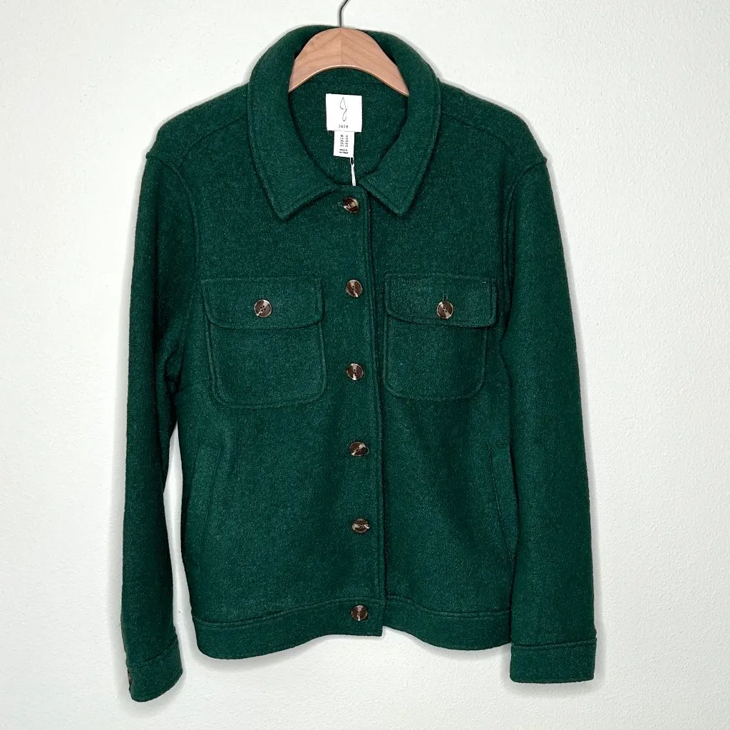 Joie Emerald Green Wool Barn Jacket Shacket Size 1X *NWT* - Image 2