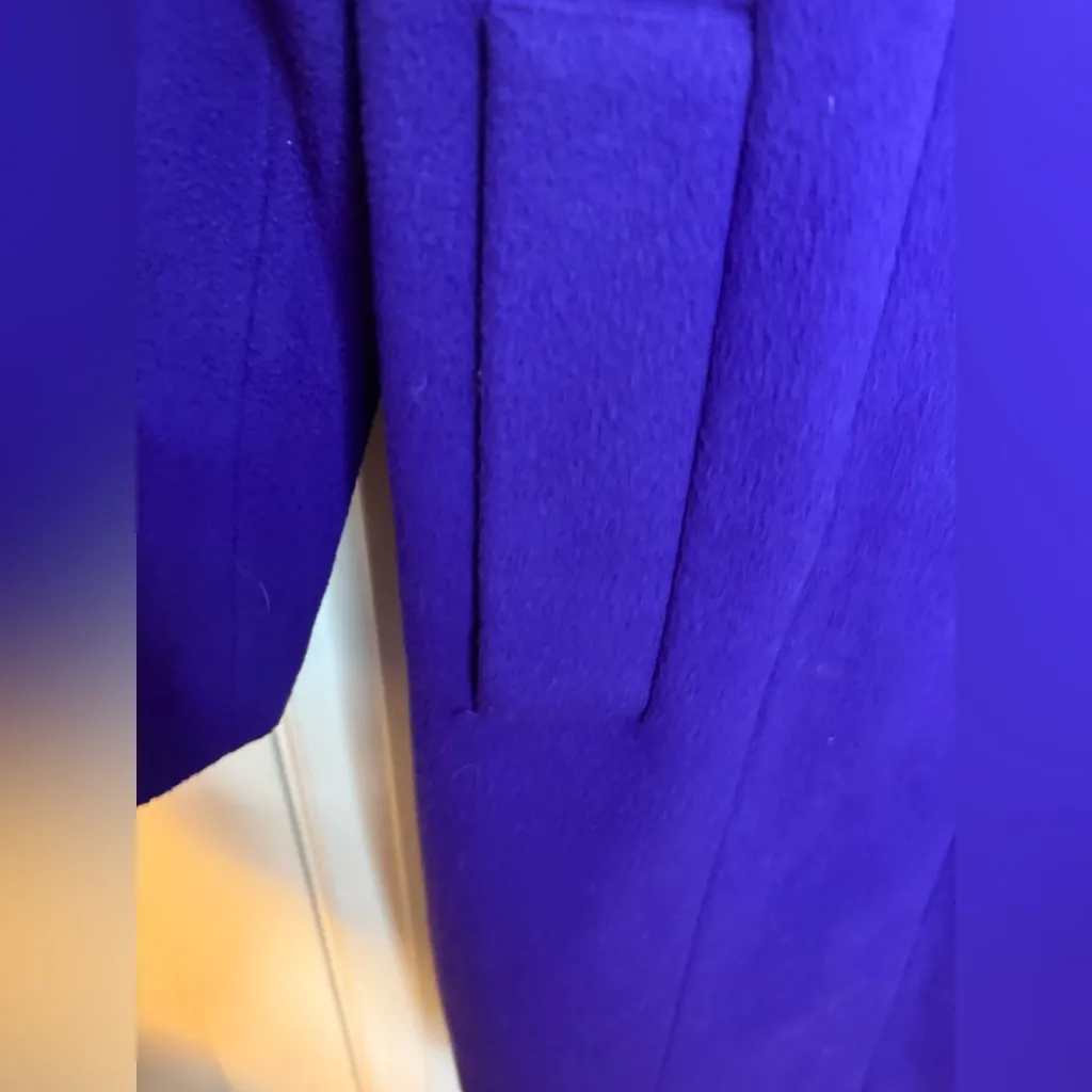 Modernist By Guillaume Poupart Purple Wool Trench Coat - Image 4