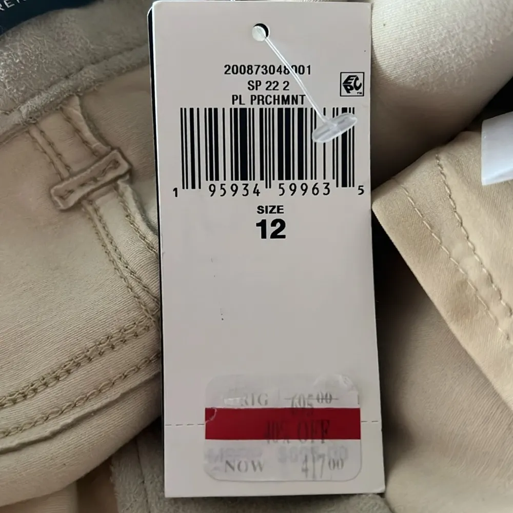 Lauren Ralph Lauren Goat Suede Straight Leg Pants, Size 12 New w/Tag Retail $695 - Image 10