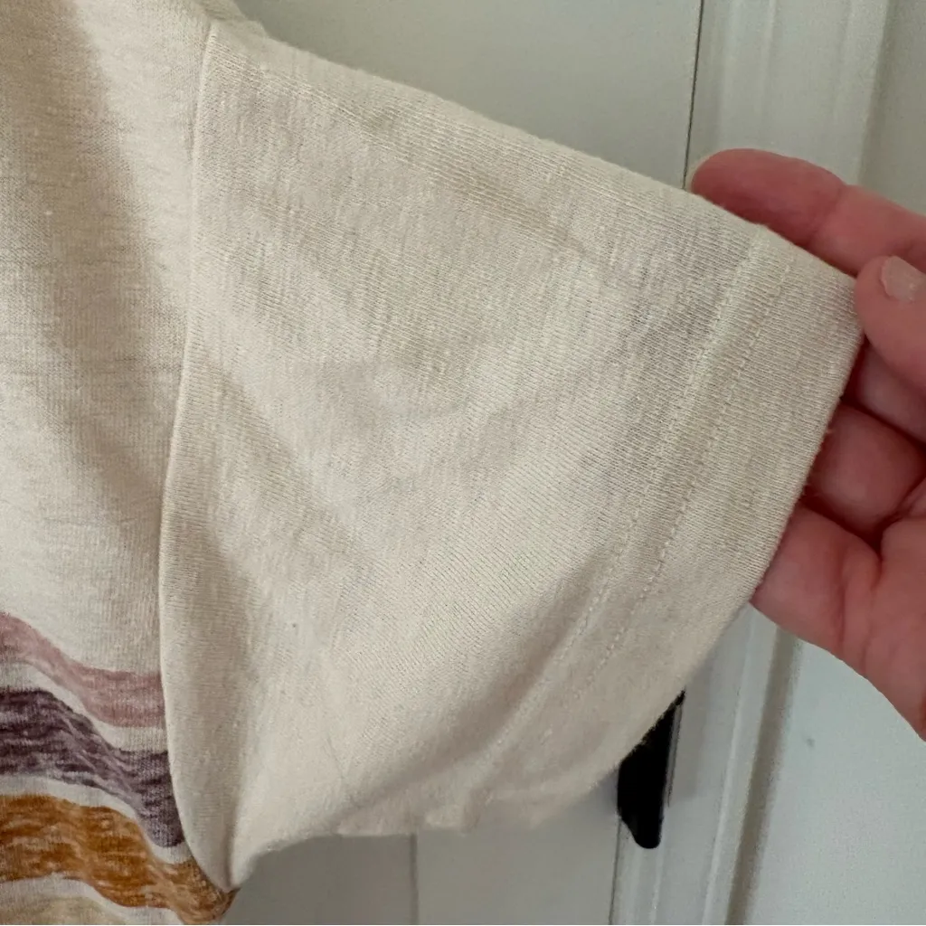 Altar’d State Dusty Sunrise Linen Blend Tee. Size Medium. - Image 5