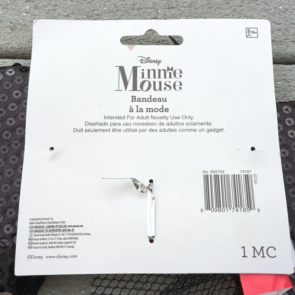 Disney NWT  Minnie Mouse Ears Sequin Headband with Feathers - Image 7