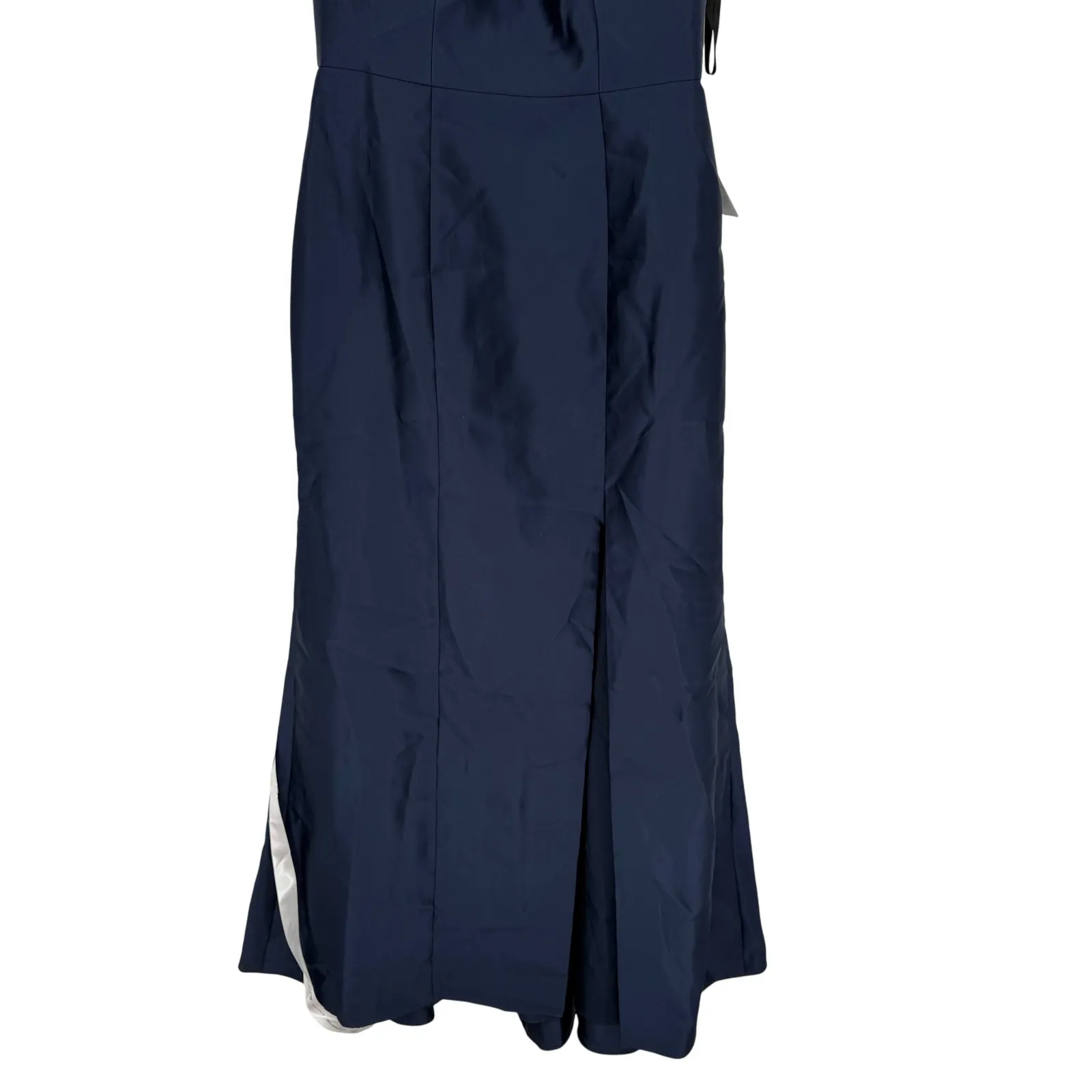 Alfred Sung Jewel Neck Bowed Open-Back Trumpet Dress With Front Slit Size 4 - Image 6