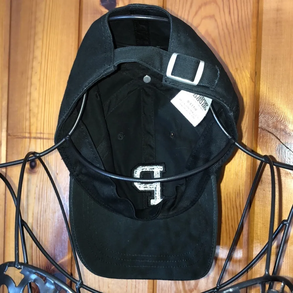 VICTORIA'S SECRET PINK BASEBALL CAP black HAT ball cap one size adjustable​​ - Image 3
