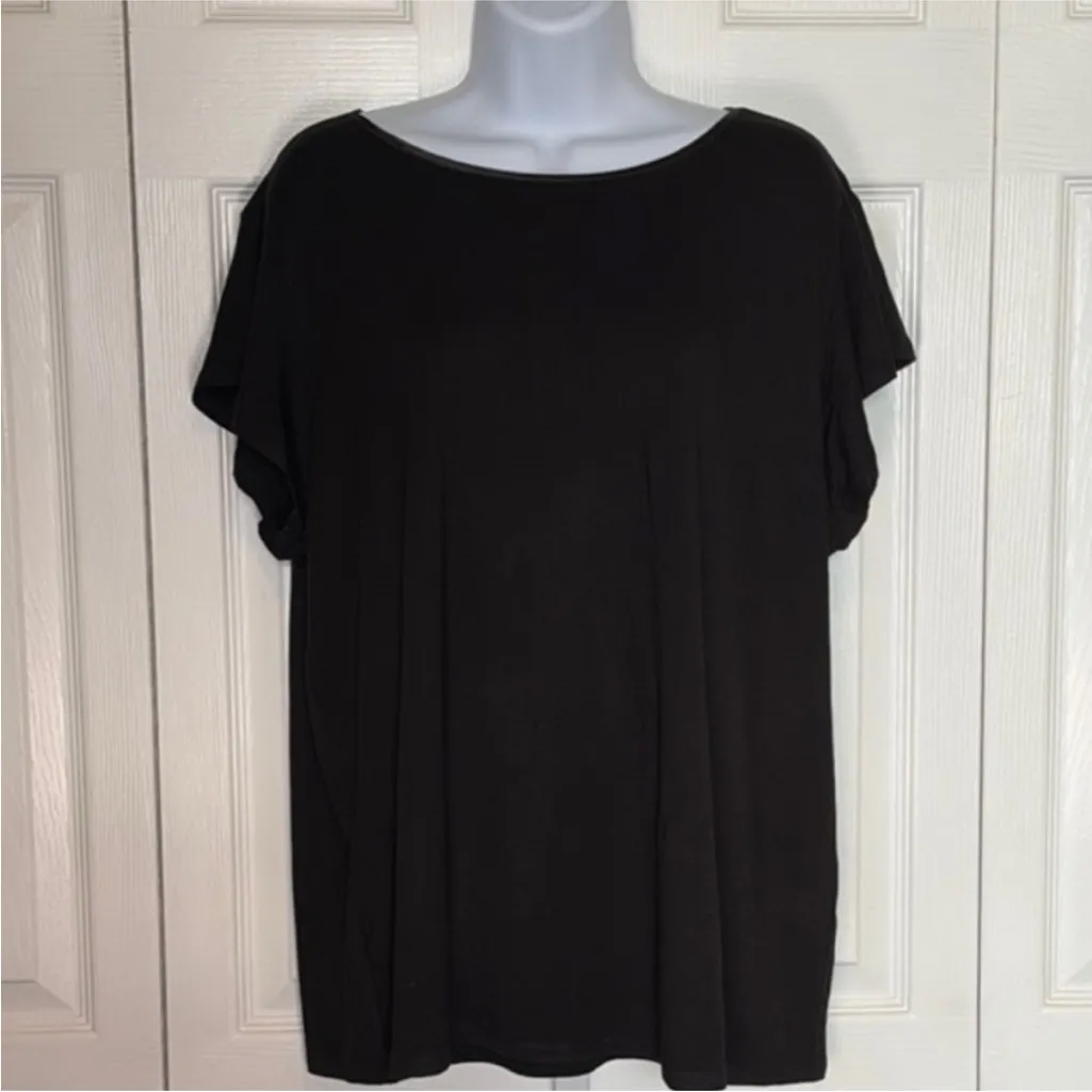 T Tahari Black Short Sleeve Top size 2X NWT - Image 5