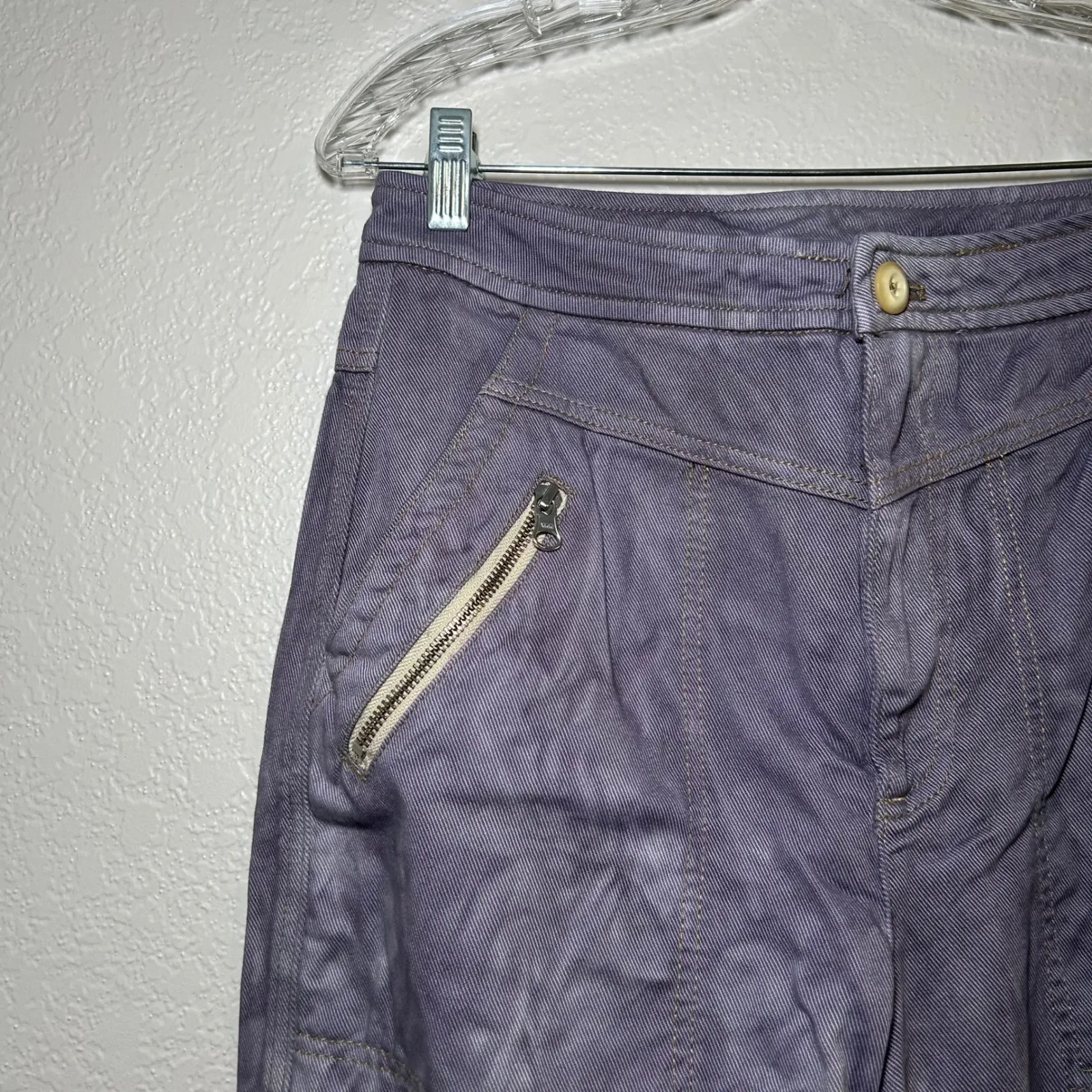 Free People Misty Road Pants Tie Dye Cargo Pants Women's Size 6 boho Cropped - Image 2