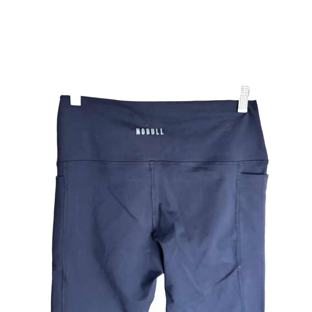 NOBULL - NWT Navy High-Rise Cropped Leggings w/ Side Stash Pockets Sz L - Image 7