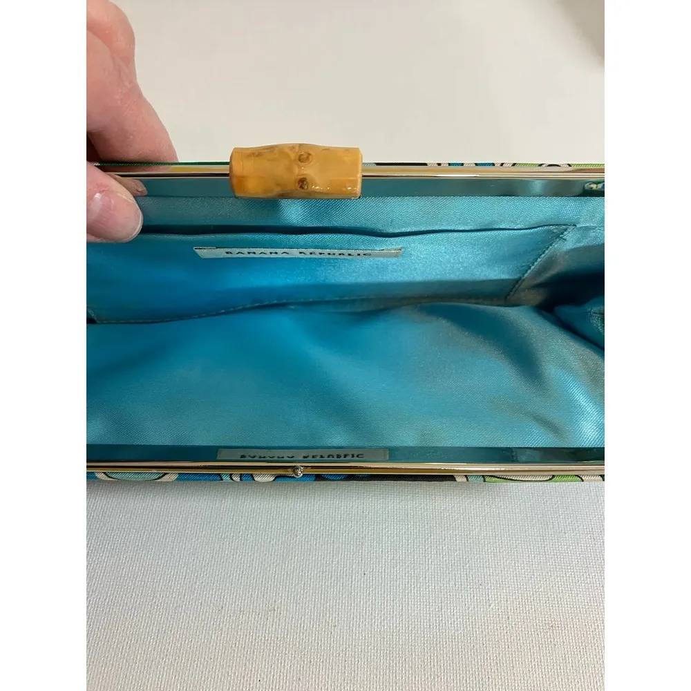 Banana Republic  Satin Floral Medallion Clutch - Image 3