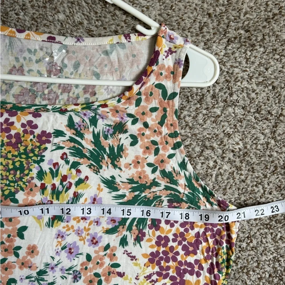 🦋 Maurices 24/7 Mara High Neck Sleeveless Tank Floral Colorful Spring Comfy XL - Image 7