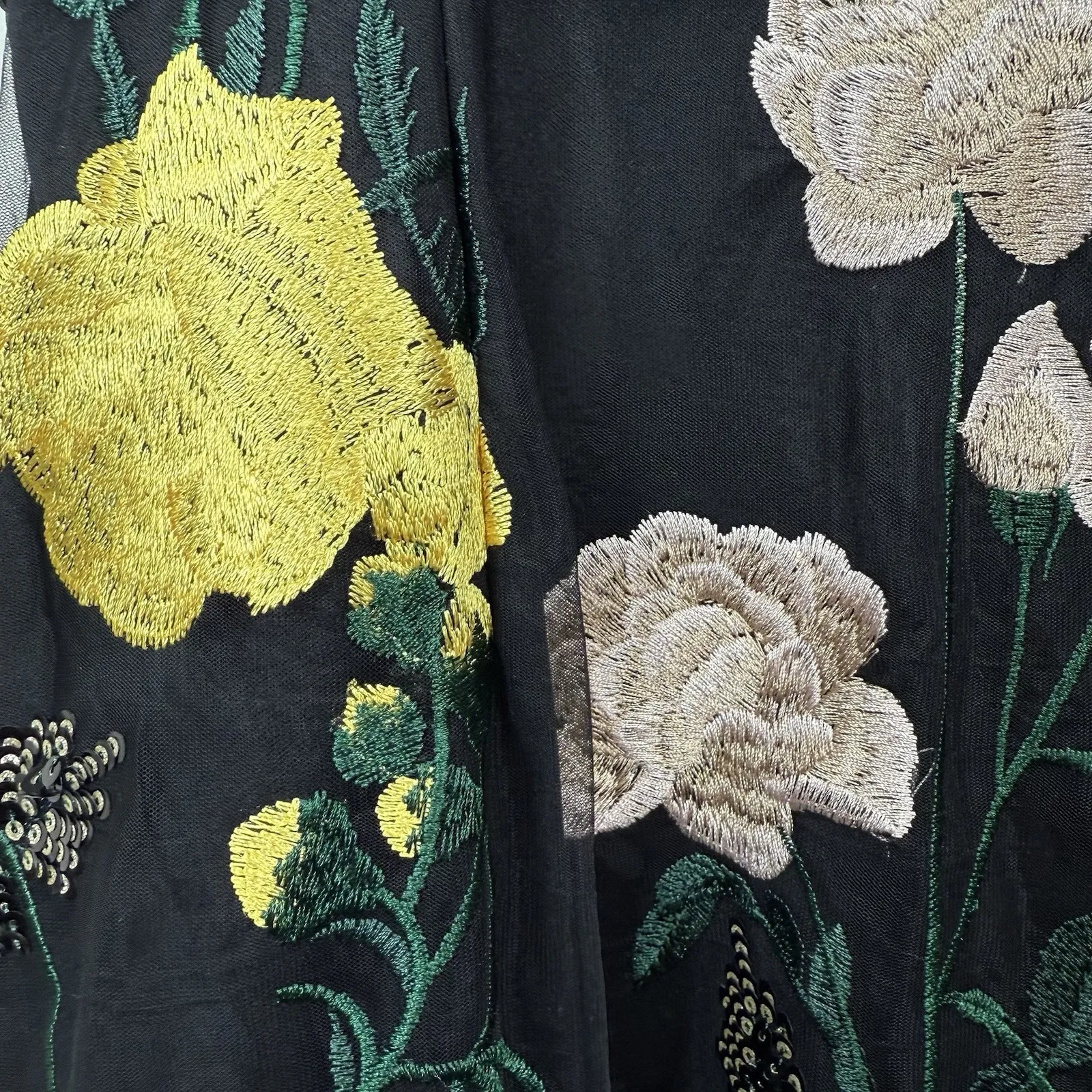 NWT Lulus Rue Colorful Floral Embroidered Sequin Bodycon Mini Dress LARGE - Image 6