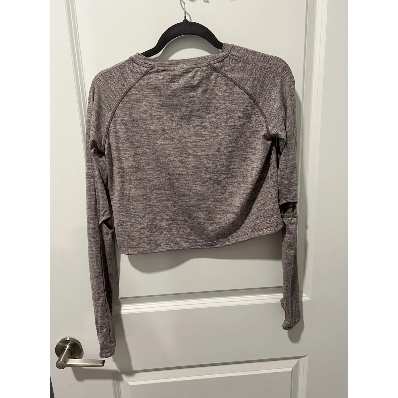 Gymshark Crop Top Long Sleeve Drawstring Thumb & Elbow‎ Holes Women's Size Small - Image 2
