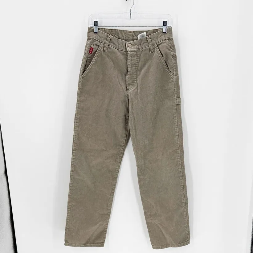 Vintage lei 90s button fly corduroy carpenter pants size 5 skater street wear - Image 2
