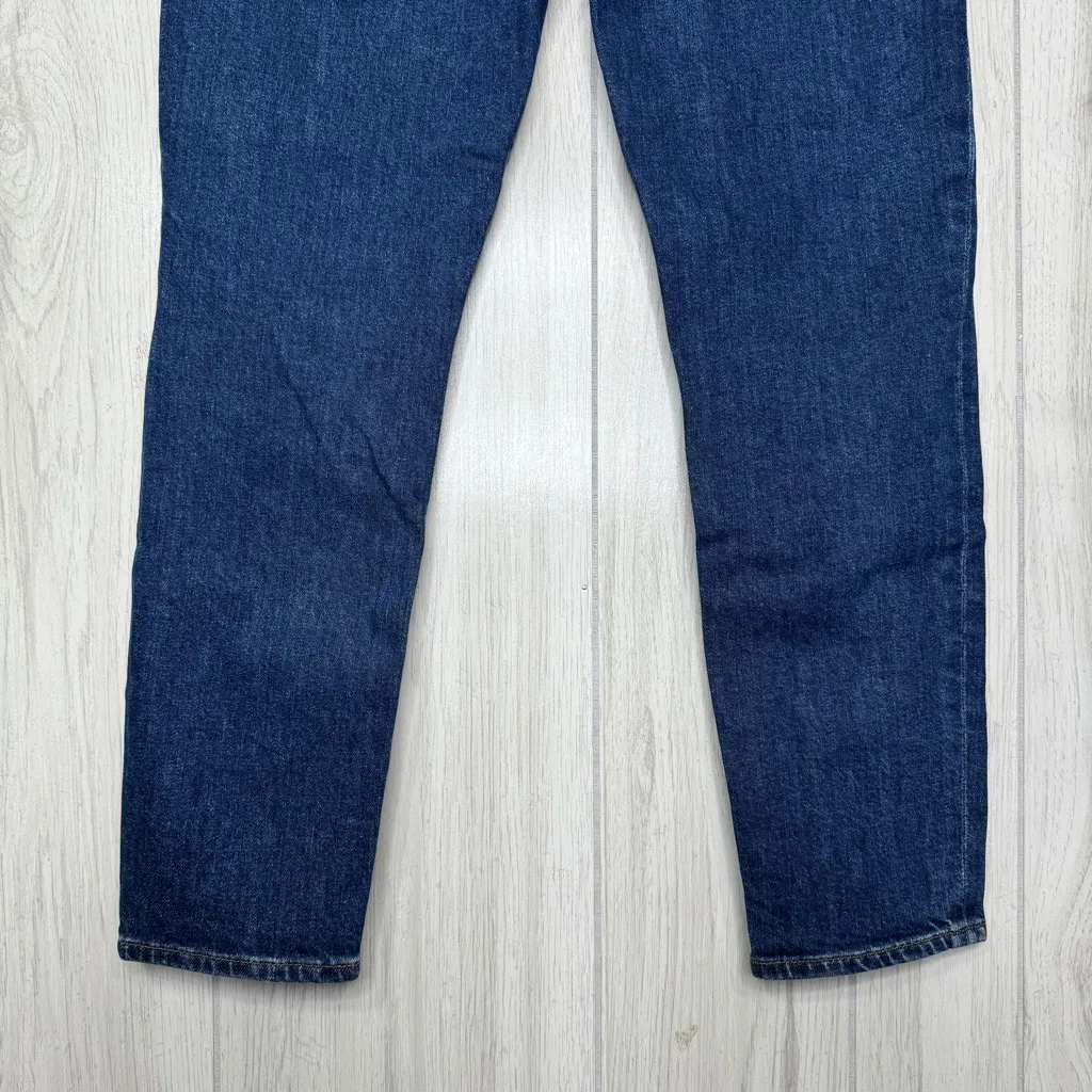 AGOLDE Nico High Rise Dark Wash Slim Leg Jeans Fixation Button Fly size 28 - Image 7