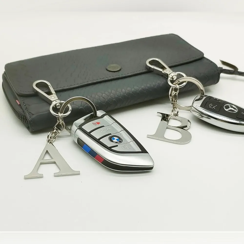 Silver Keychain with Letter B NIP - Image 3