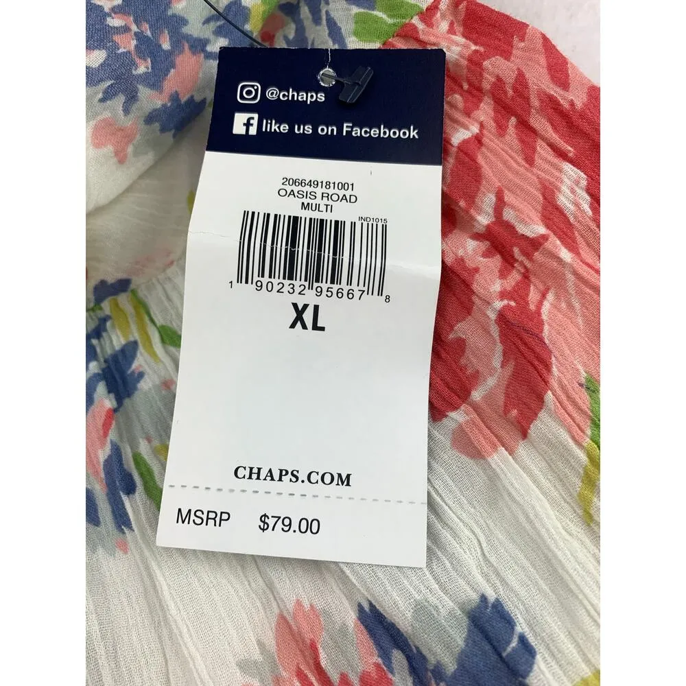 Women's Chaps Pink Floral Long Skirt - Size XL - Image 5