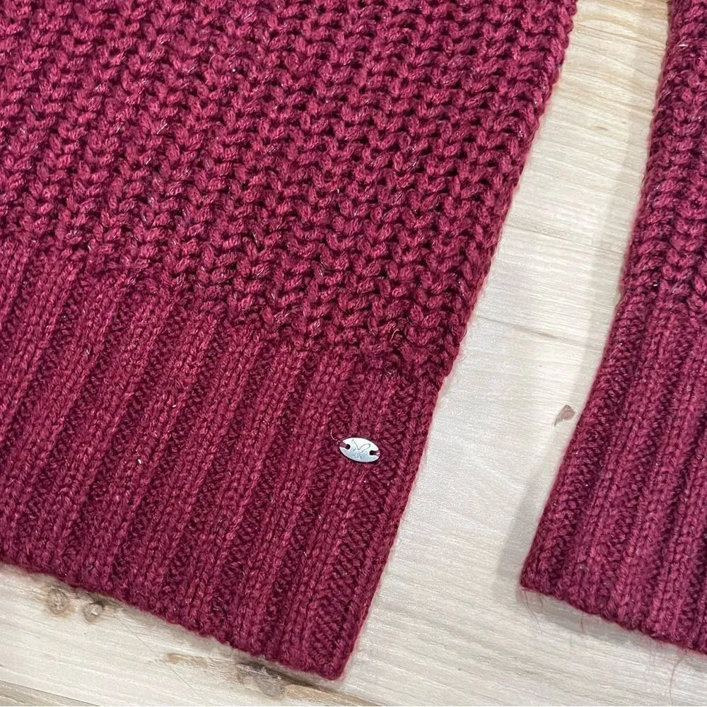 American Eagle Maroon Jegging Knit Sweater Women’s Small - Image 3