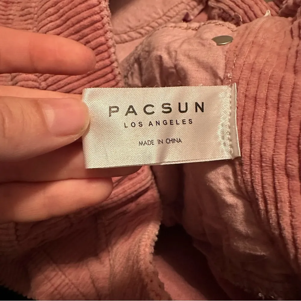 Women's High Rise Pink Hibiscus Corduroy Retro Mom Jeans Pants Size 29 - Image 2