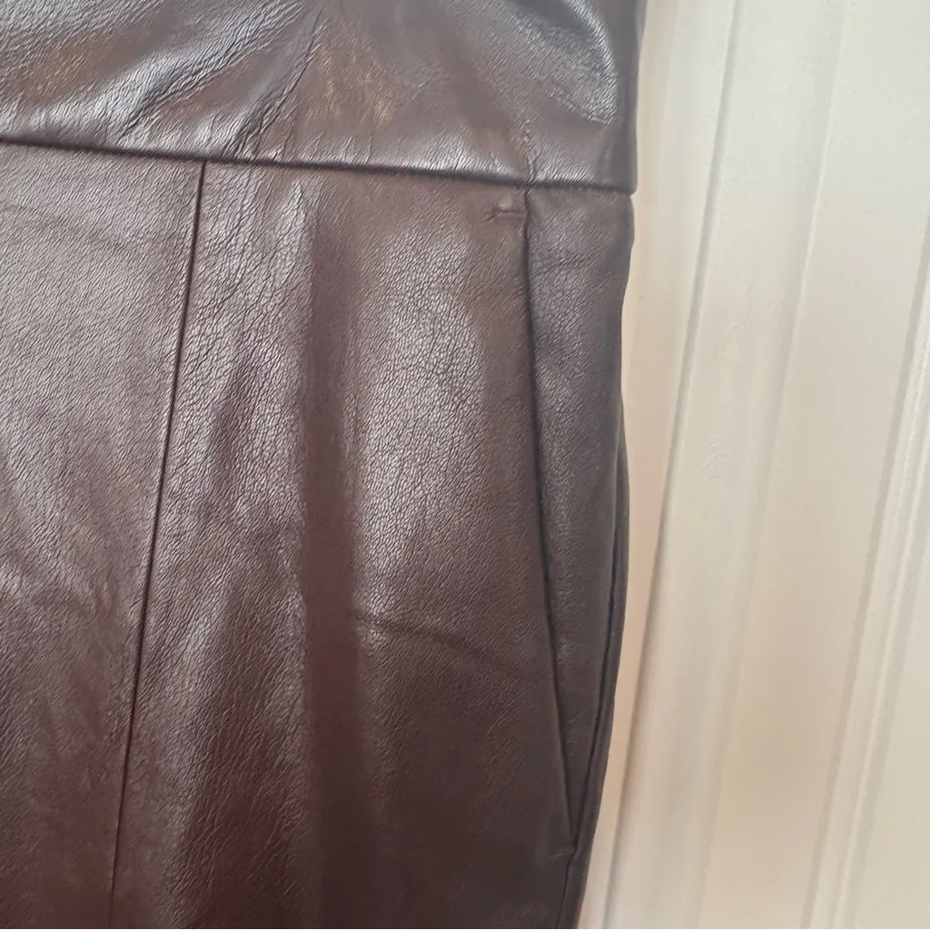 Chico’s Brown Faux Leather Pull On Crops Size 1 (Size 8)‎ - Image 4