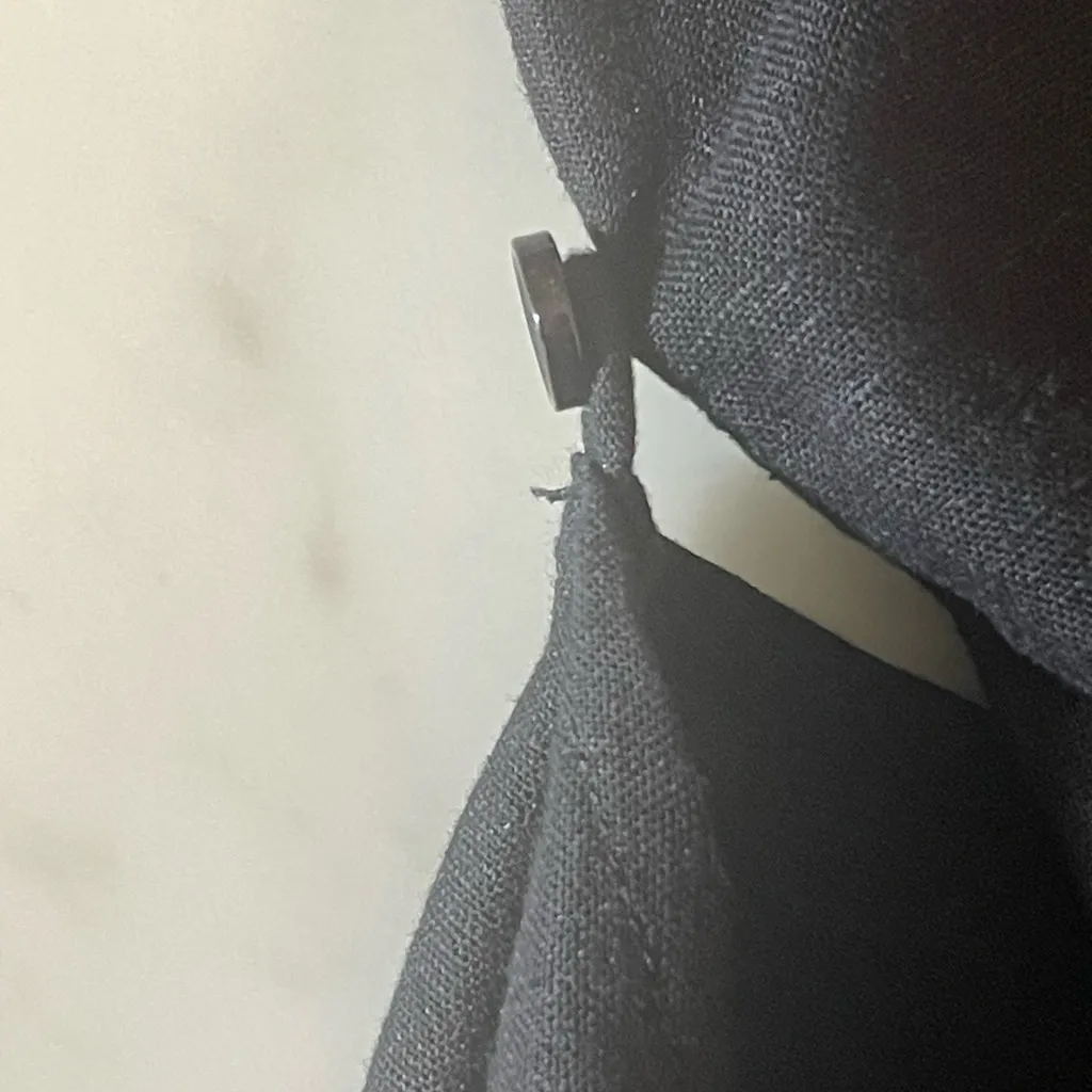 YFB Young Fabulous & Broke Black Linen Blend Maxi Shirt Dress Size M - Image 11