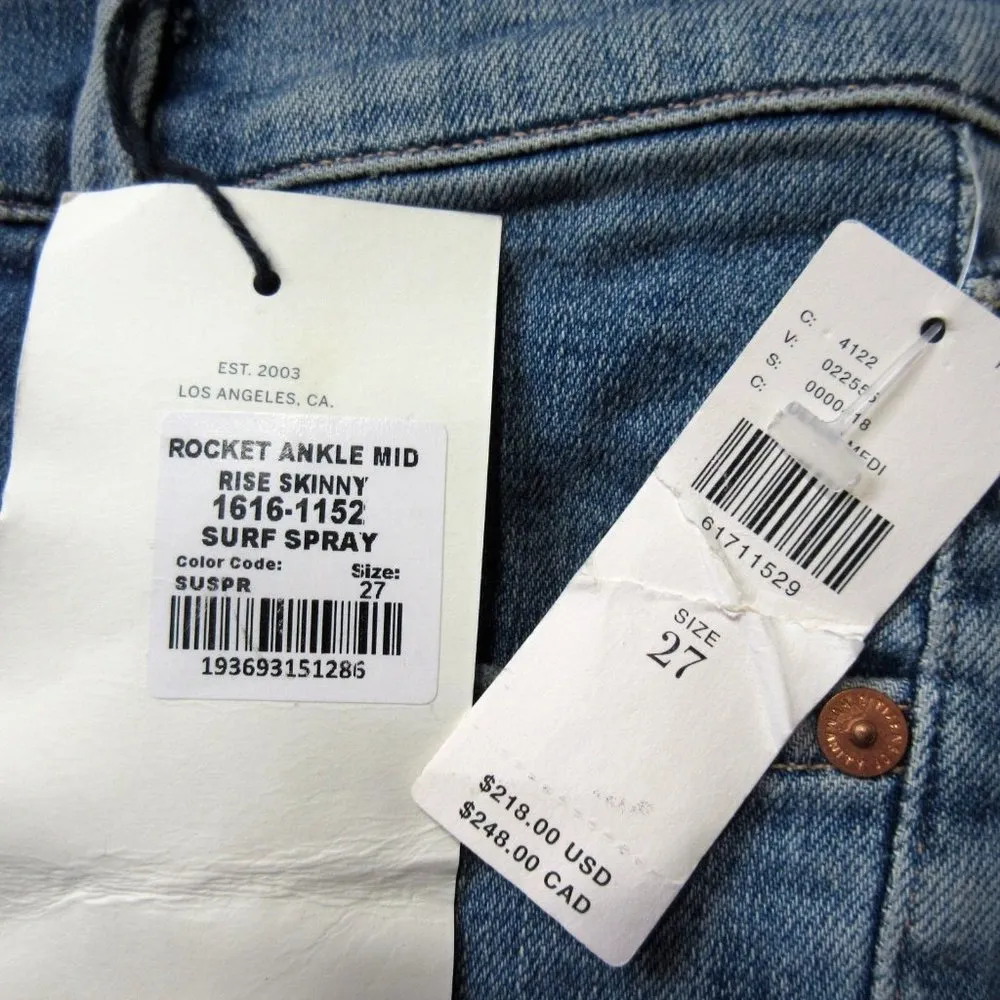 NWT Citizens of Humanity Rocket Ankle in Surf Spray Mid Rise Skinny Jeans 27 - Image 4