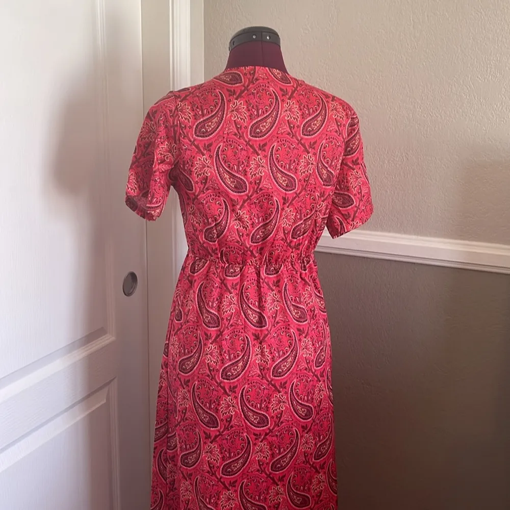 Boho Paisley Maxi Dress Sz L Size L - Image 4