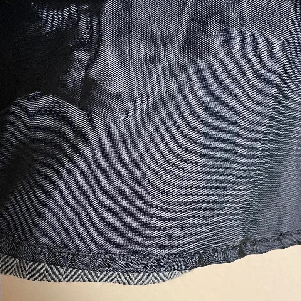 Chaps Petite Women’s Wool Blend Knit Black Gray Fit and Flare Skirt - Image 6