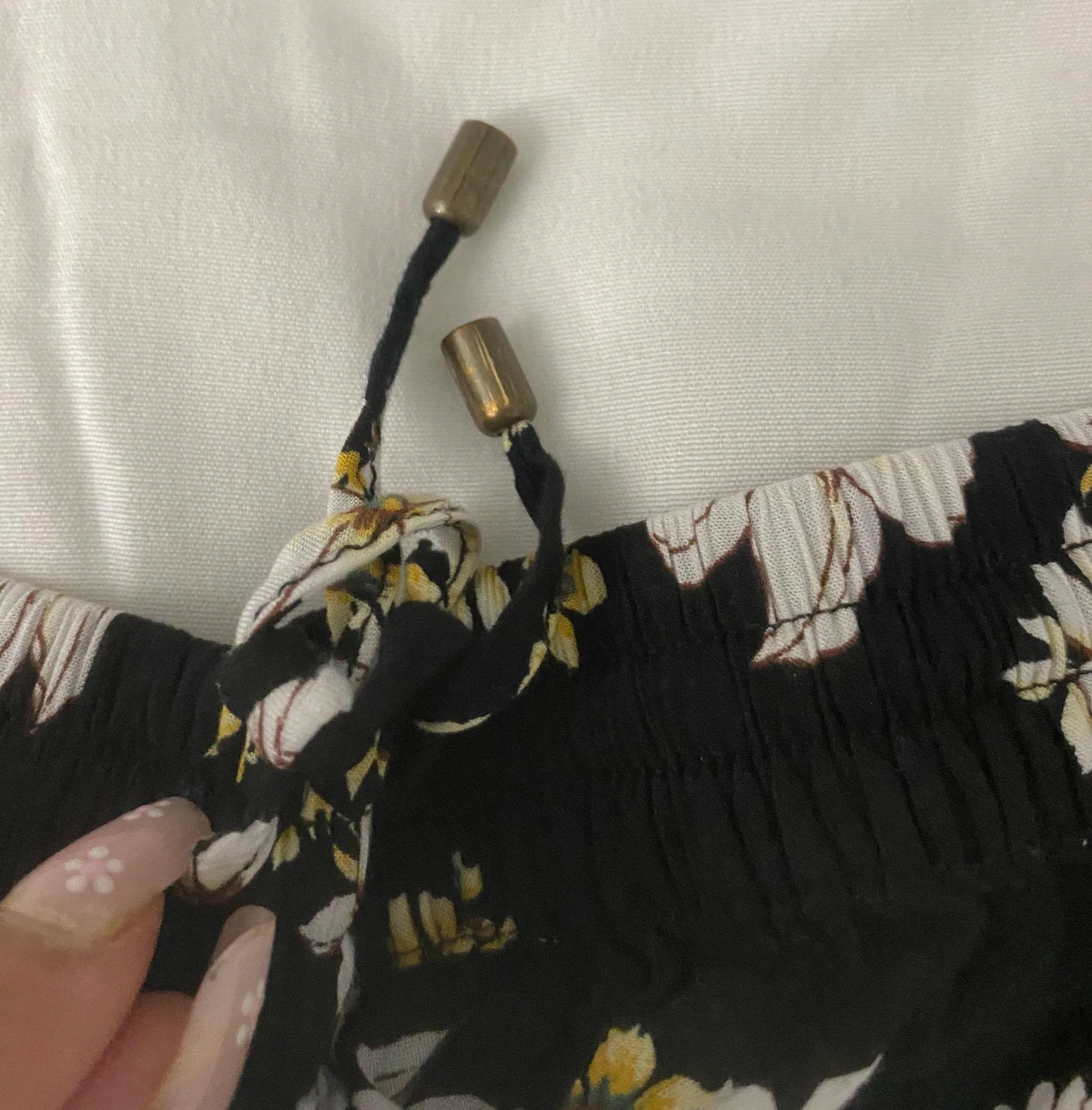 Black Floral PJ Shorts - Image 4