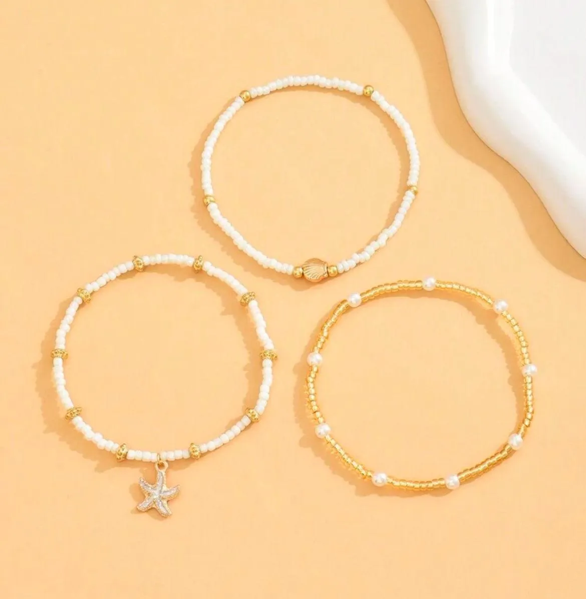 3 pcs anklet beads for summer- vacation jewelry  - Image 2