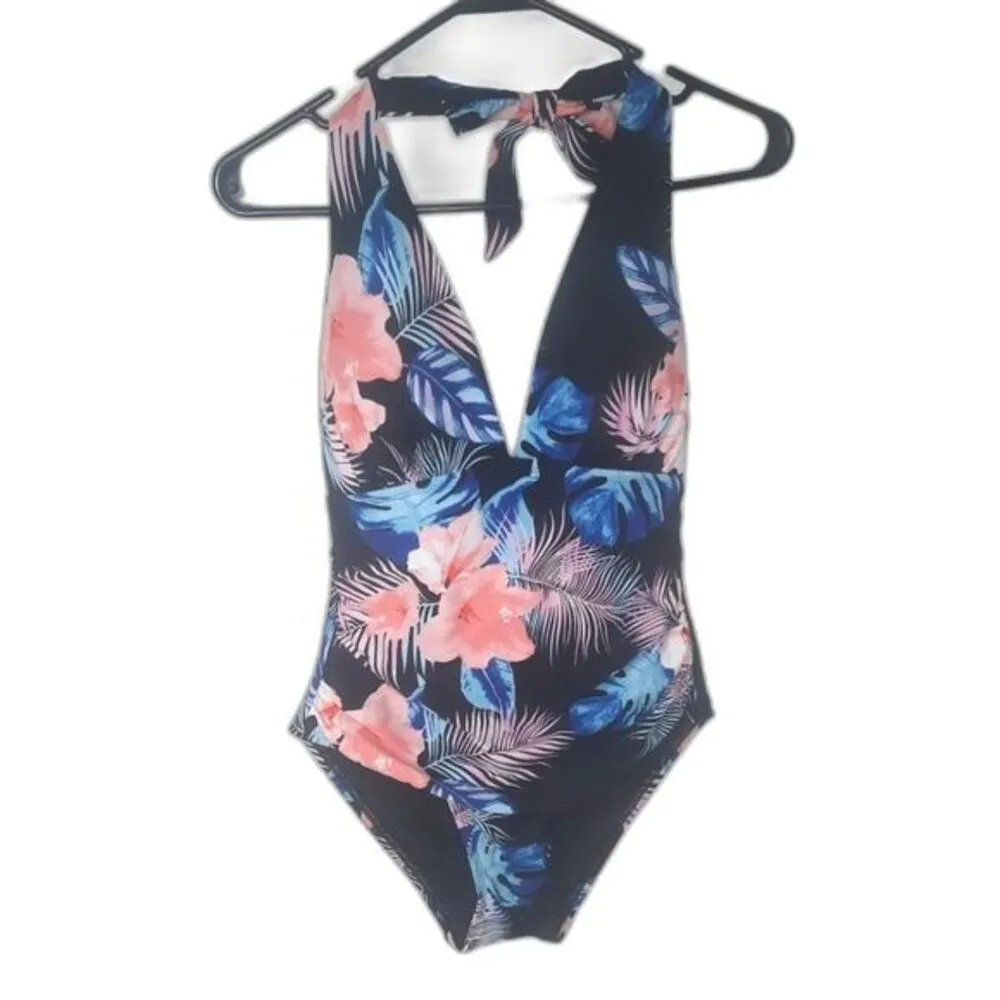 DKNY One Piece Swimsuit Tummy Control Halter Size Medium NWT - Image 3