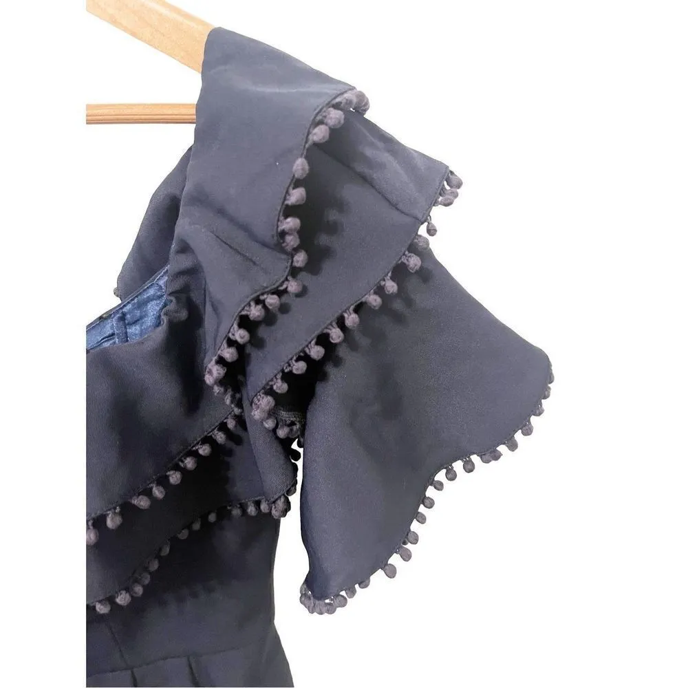 Sheike Navy Blue‎ Off the Shoulder Cropped Jumpsuit Blue Size 12 - Image 3