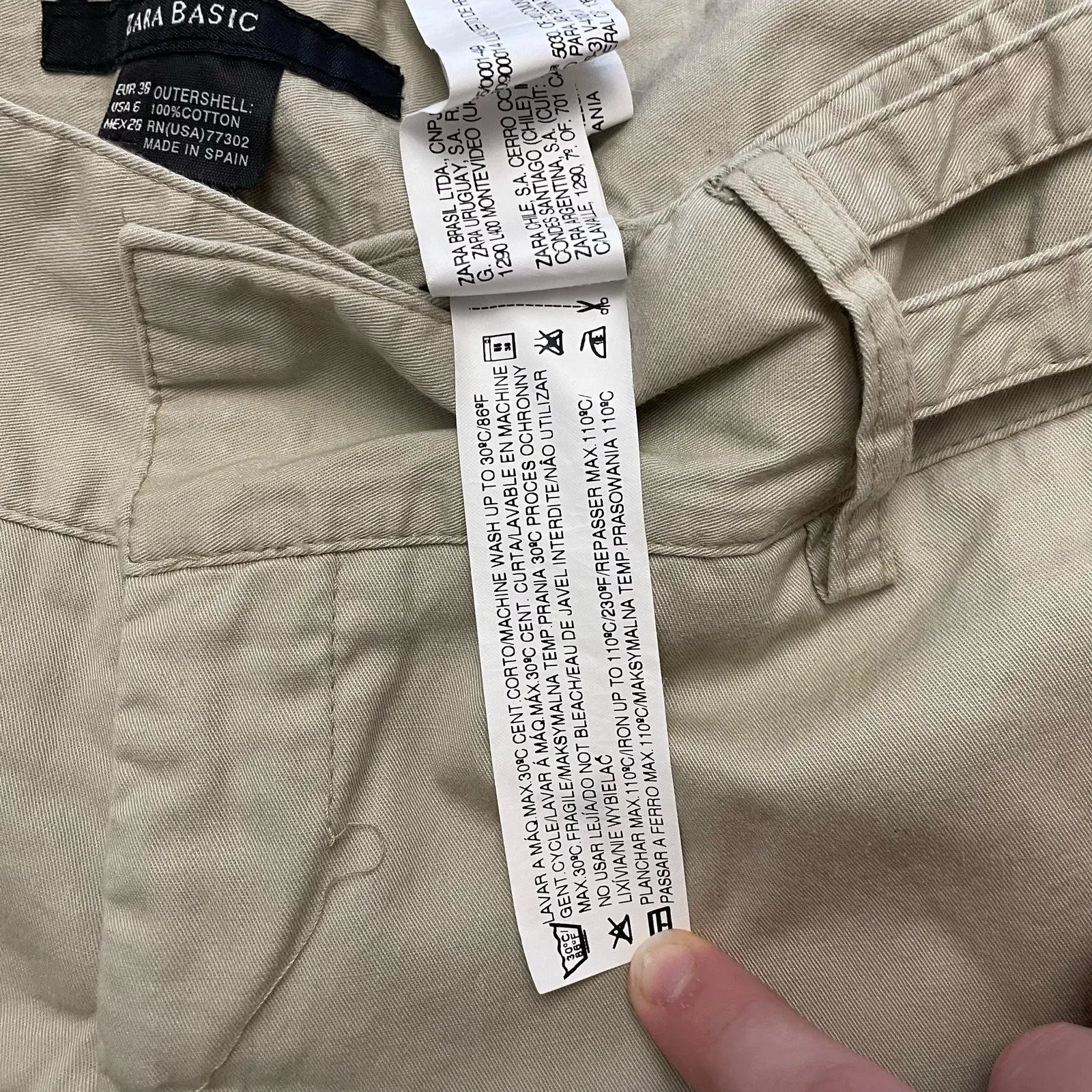 Zara Basic Tan Wide Leg Dress Pants‎ Size US 6 Business Casual Minimalist Brown - Image 12