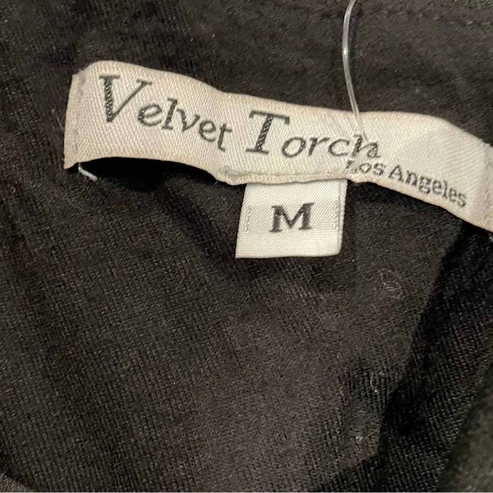 Velvet Torch Women's Black Bodycon Crossover Neck/Racerback Mini Dress sz M - Image 5