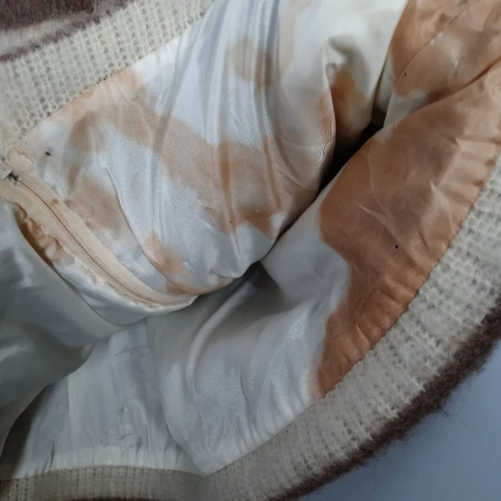 Vintage Icewool 100% Sheep Wool Knitted Coat size small Brown - Image 9