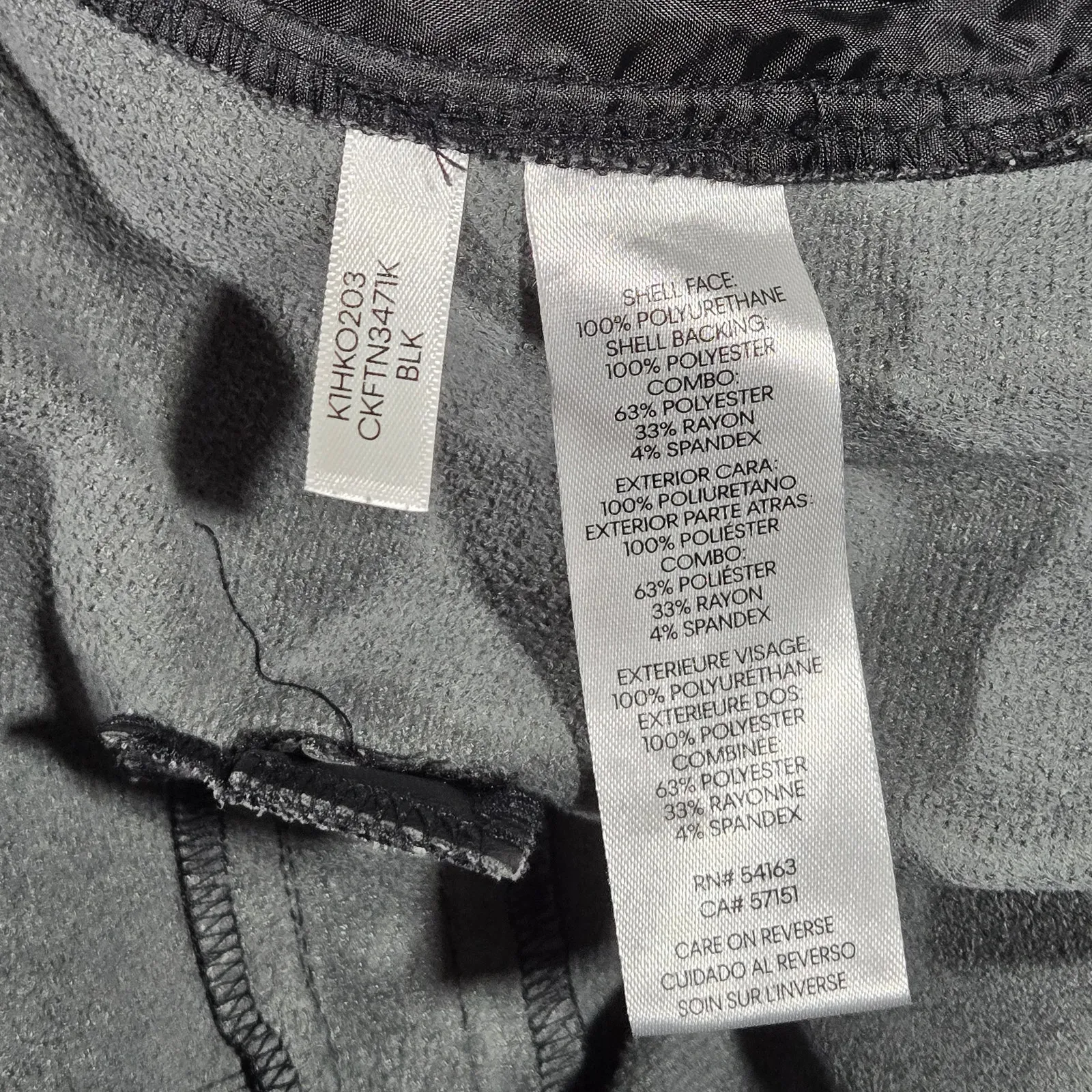 Calvin Klein Faux Leather Pleated Pants Black‎ Womens Size 14 - Image 7