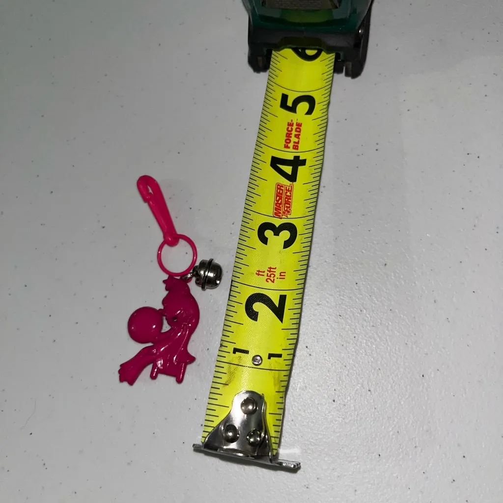 💙 80’s Pink Girl Bell Charm - Image 2