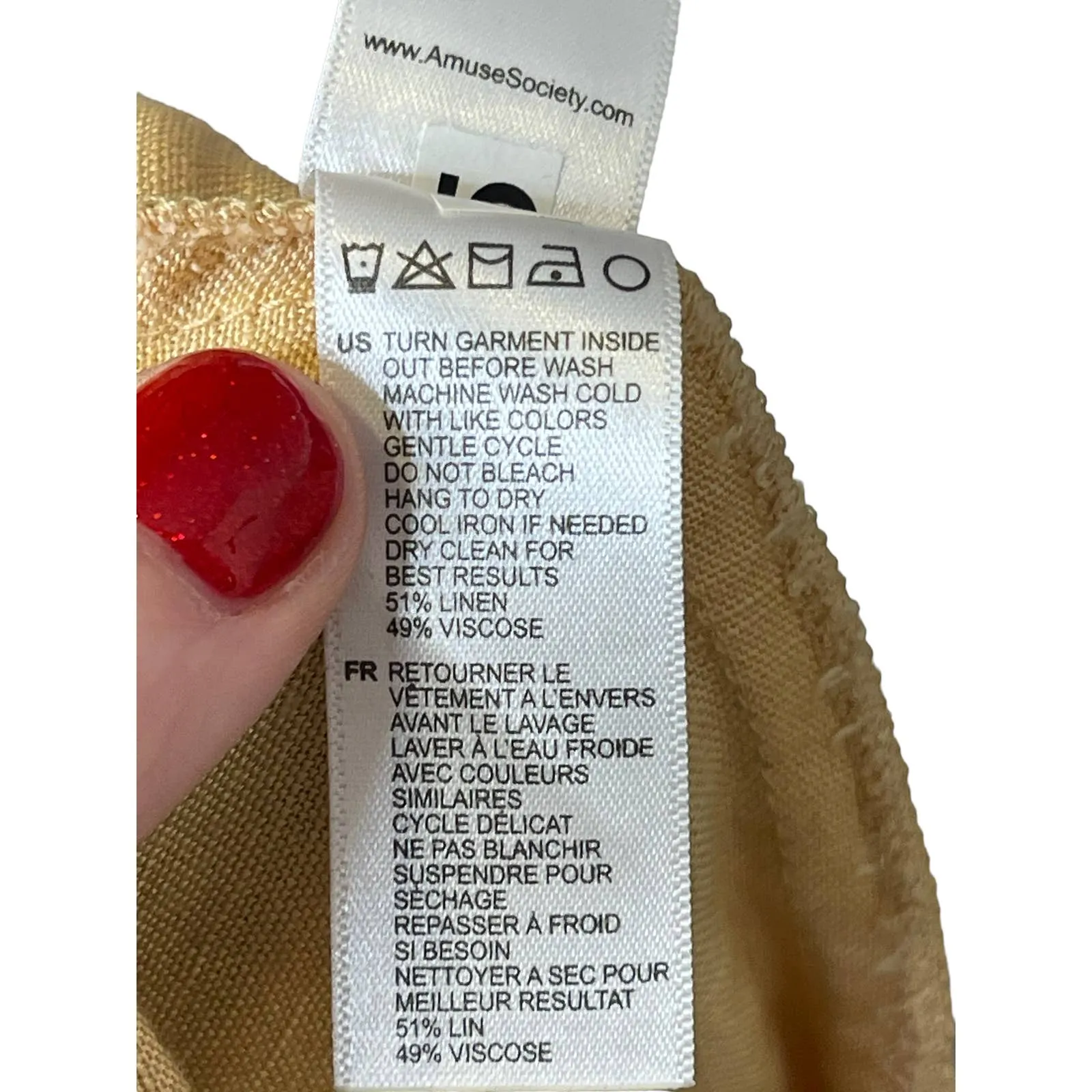 Amuse Society Women's Shorts Relaxed Fit Hi-Waist‎ Woven Beige Medium NWT - Image 7