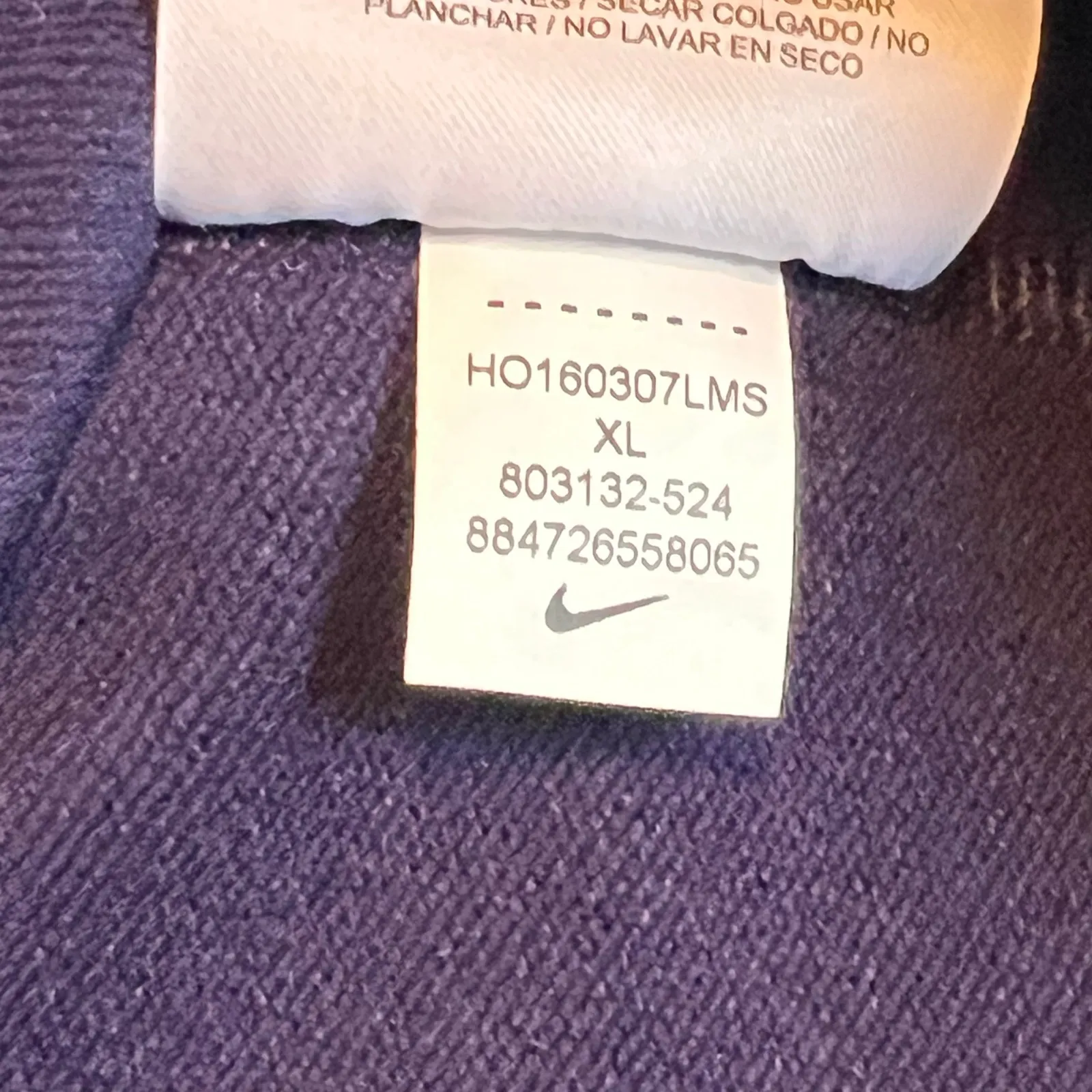 Nike Pro Hyperwarm Purple Long Sleeve Pullover.  Women's Size XL - Image 7