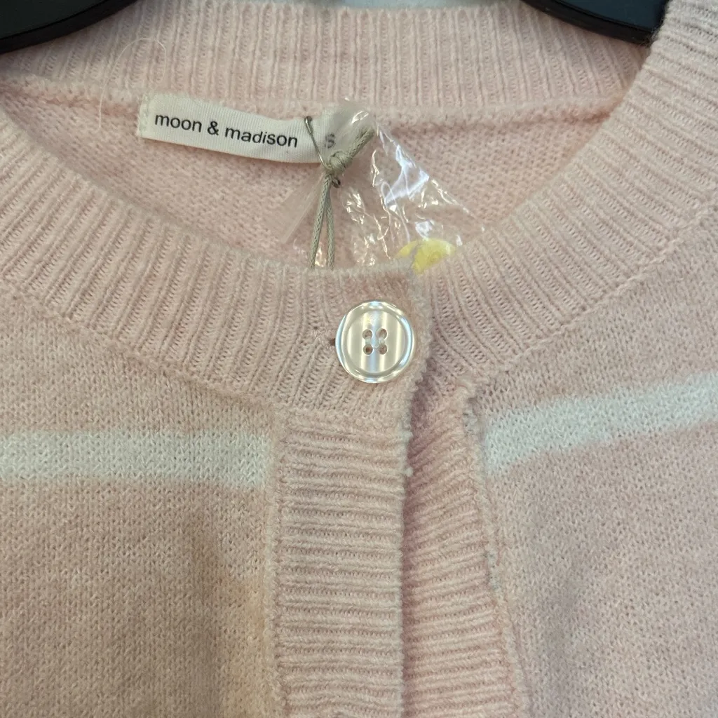 Moon & Madison - Pink Striped Women's Sweater - Image 2