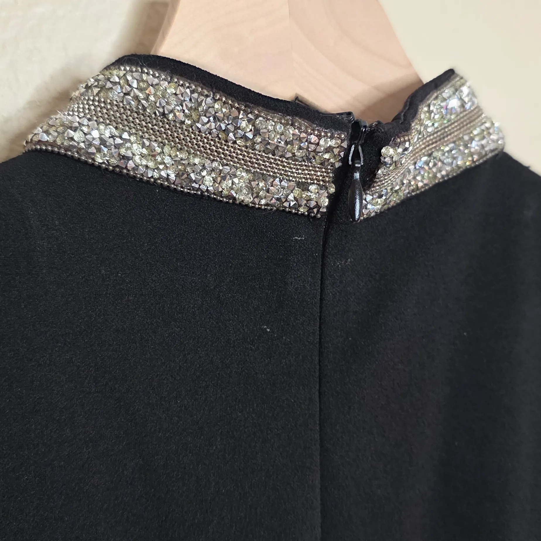 Lulus Dress Monte Carlo Skater Rhinestone Neckline Sleeveless Mini Black Size XS - Image 5