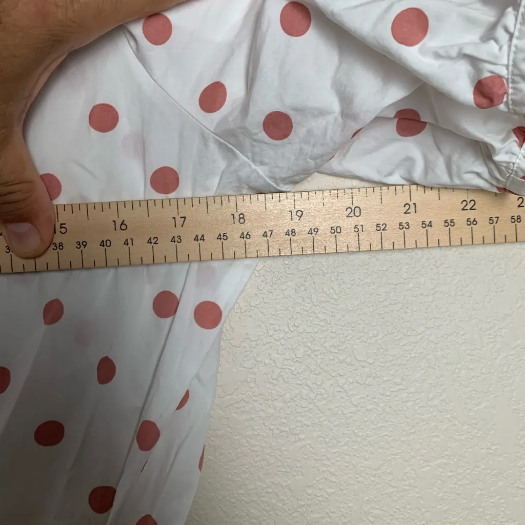 J‎ Crew Women Size Small polka dots wrap short sleeve dress - Image 3