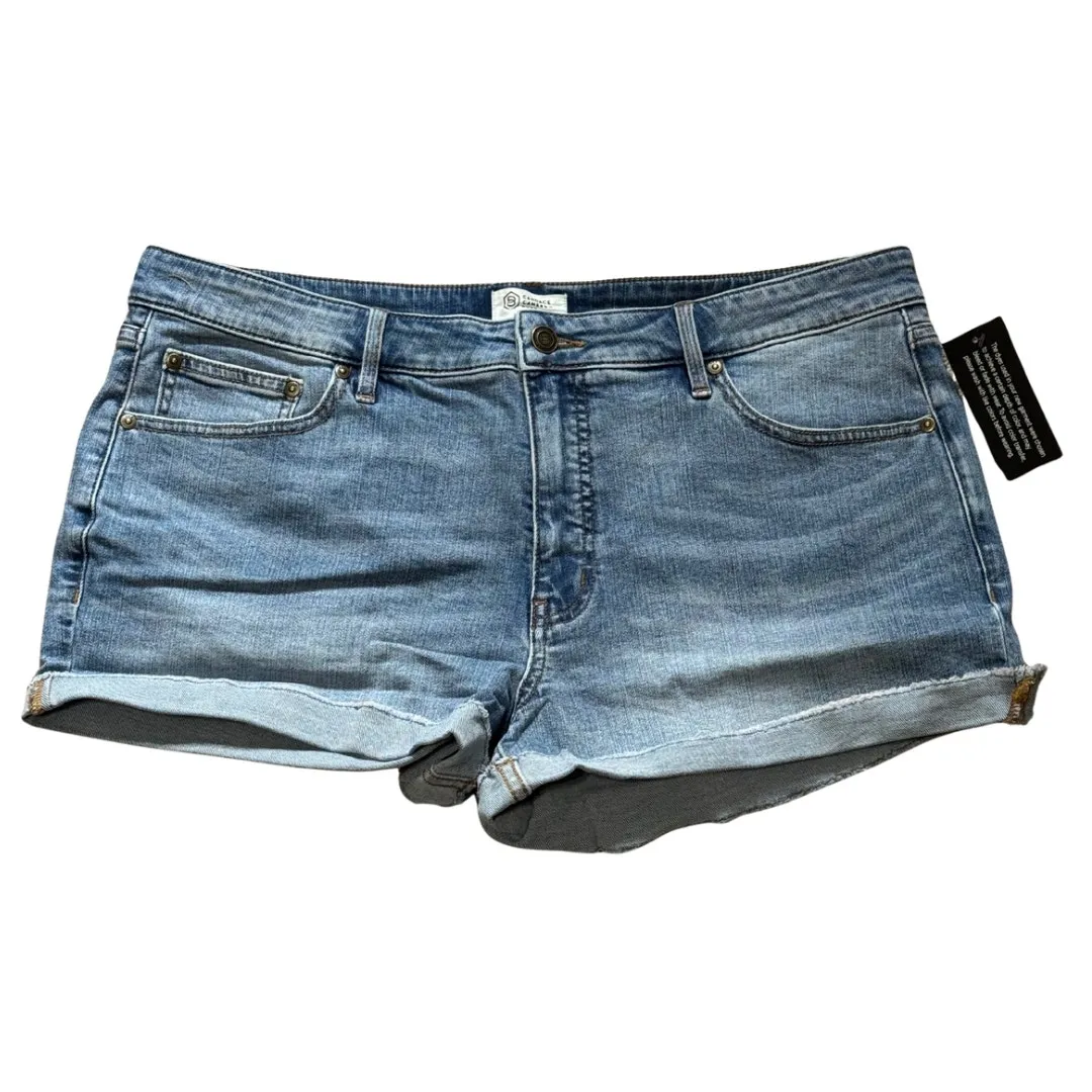 CANDACE CAMERON BURE Pacific Jean Denim Short Raw Hem Cuff NWT Light Wash 16P Blue - Image 2