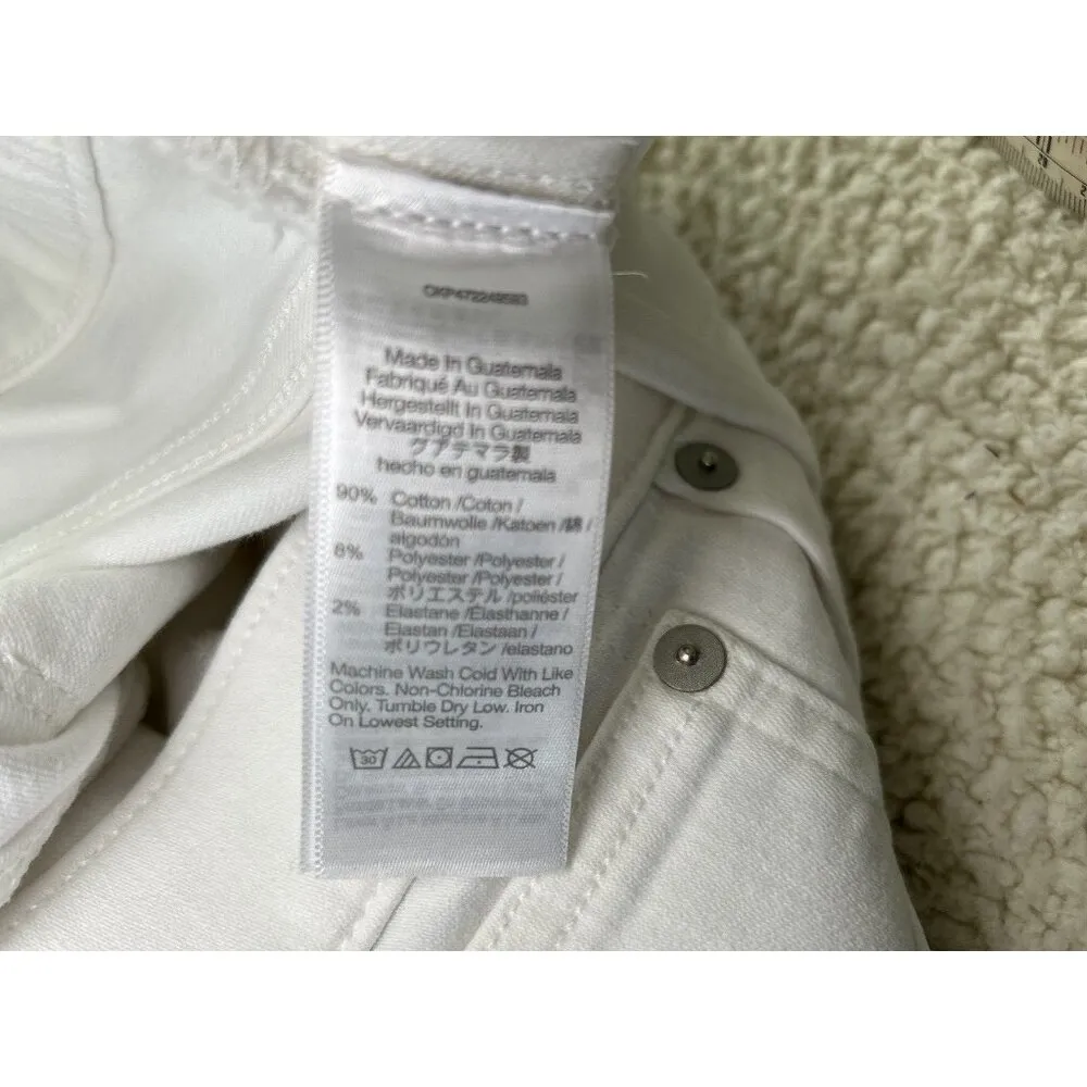 Madewell Mid Rise Kick Out Ankle Length Jeans Pure White Womens Size 25 - Image 5