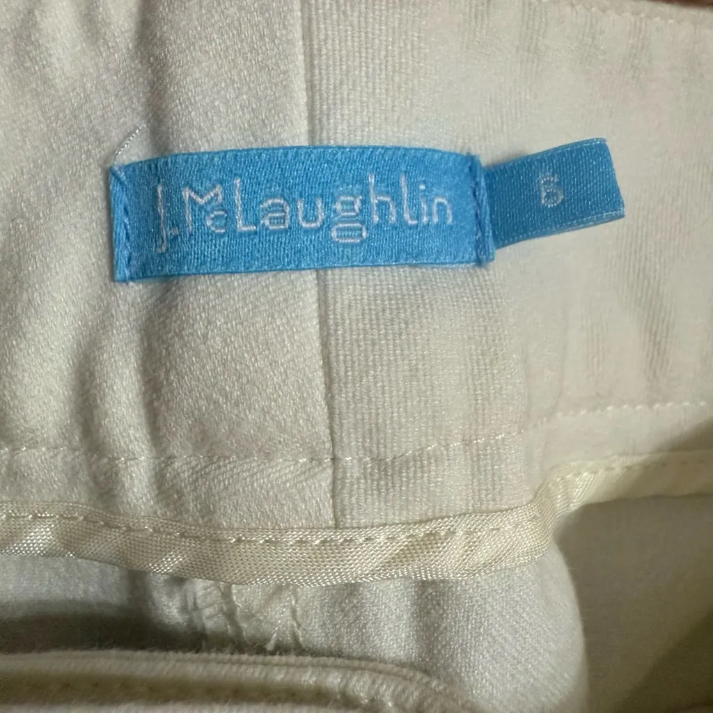 J. McLaughlin Women’s Straight Leg Jeans Off-White Classic Denim Sz 6 Minimalist - Image 3