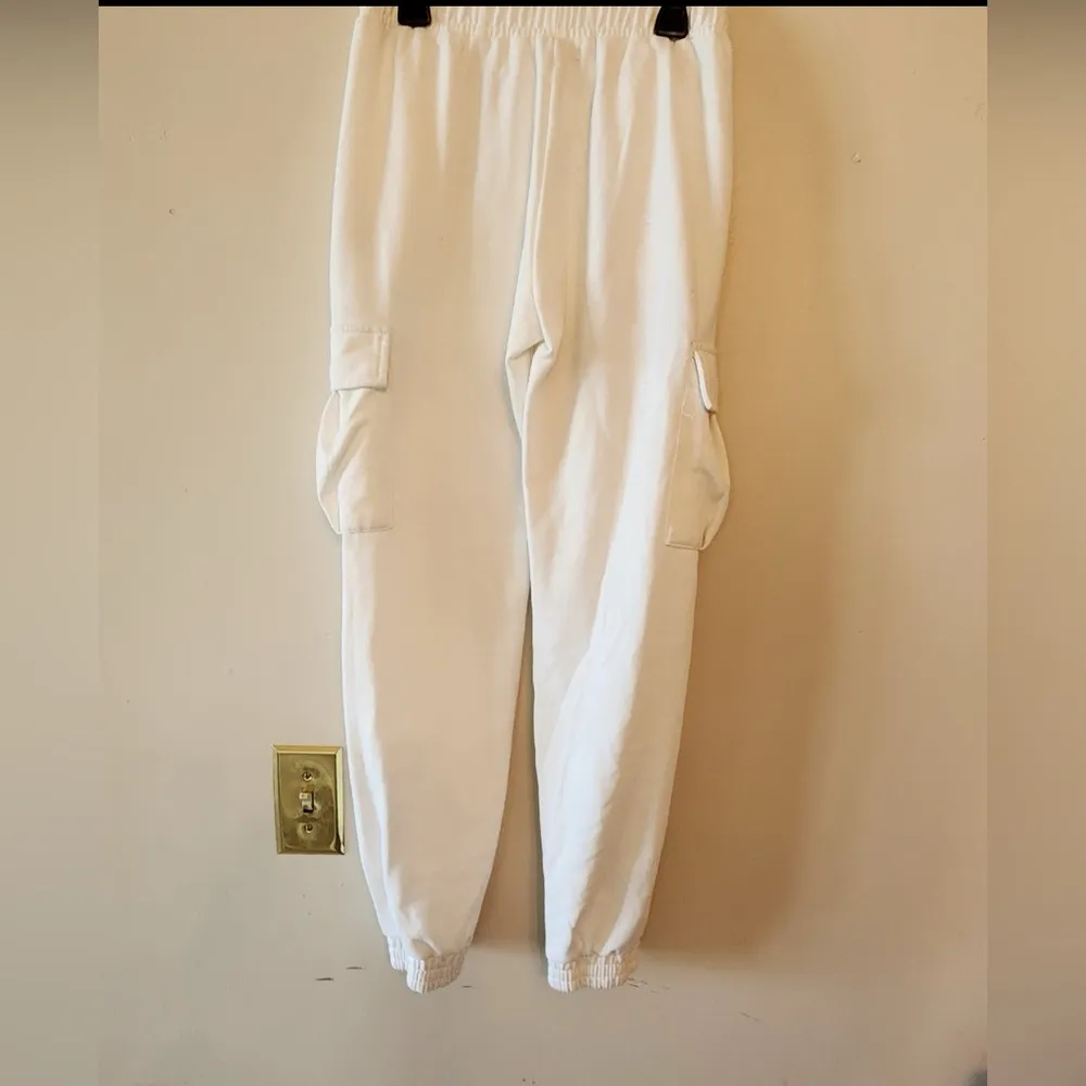 Adika white cargo jogger pants size xs - Image 3