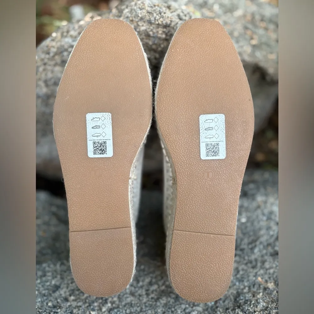 ASOS Design July Flatform Espadrilles in Cream Weave Tan Size 12 - Image 7