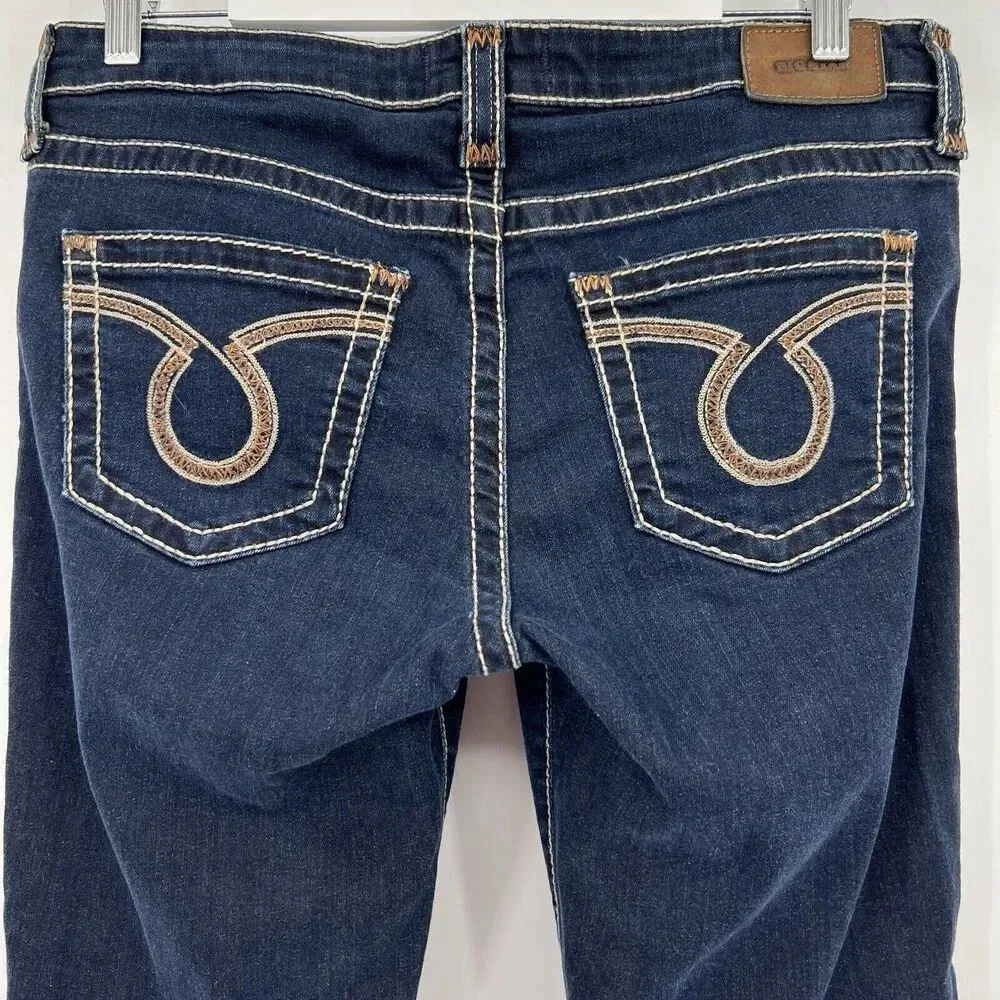 Big Star Jeans Blue Maddie Skinny‎ Mid Rise Dark Wash Stretch Women's Size 30R - Image 7