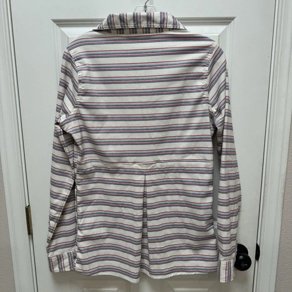 Mountain Hardwear Acadia Funnel Neck Top S/P Striped Popover Hiking Gorp Core - Image 2