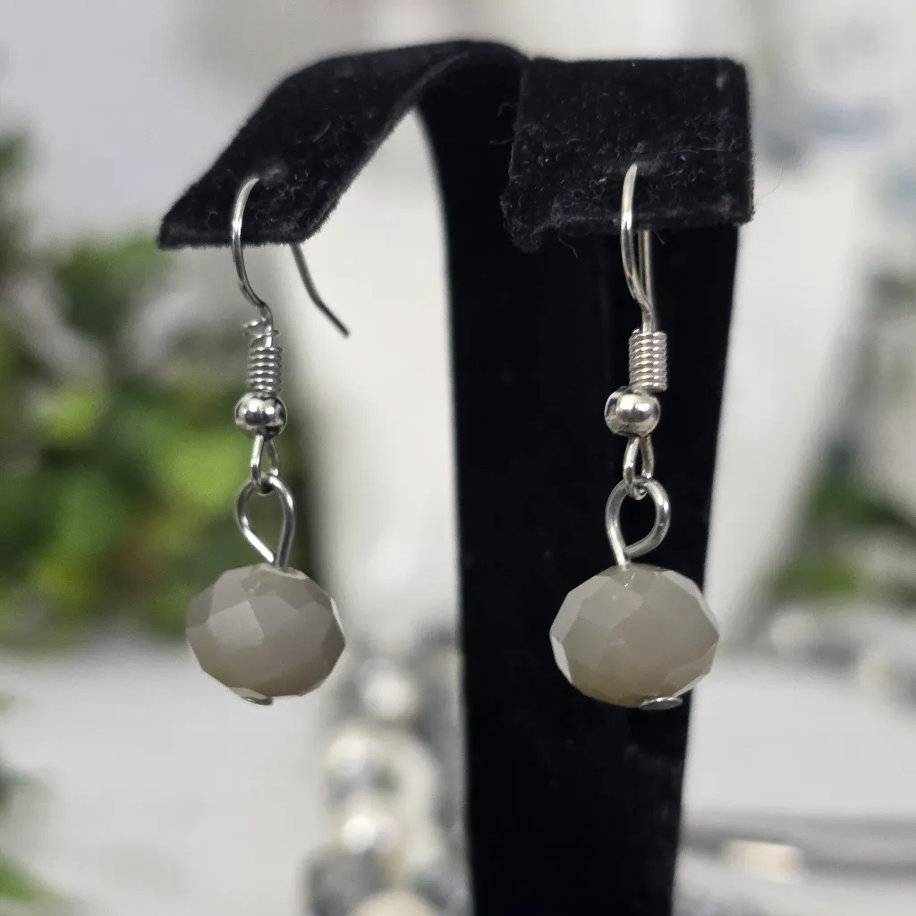 Silver Statement Long Multi Strand Necklace and Earrings Set - Image 10