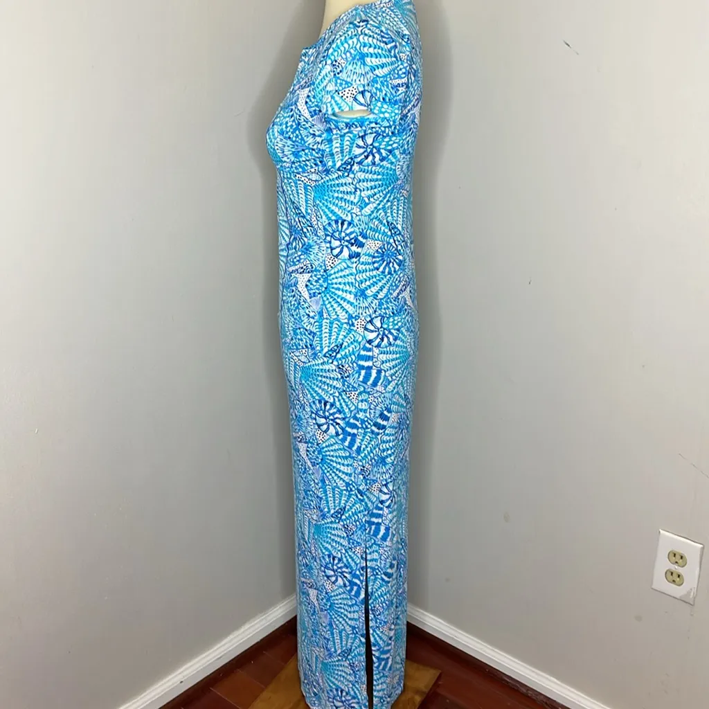 UPF 50‎ Lilly Pulitzer Sophiletta Maxi Dress in Amalfi Blue By The Seashore - Image 4