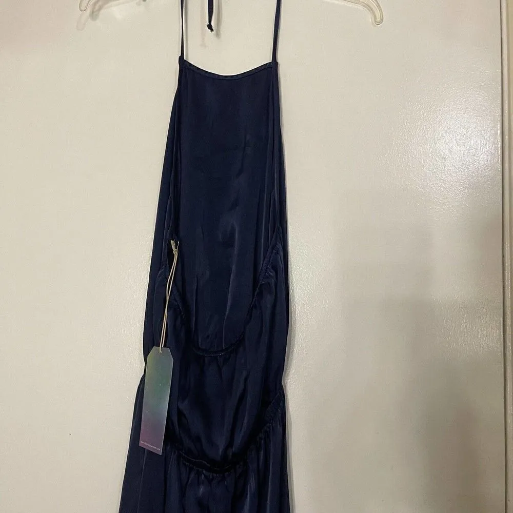 NWT Revolve Show me Your Mumu Heather halter navy side slit maxi dress small - Image 6